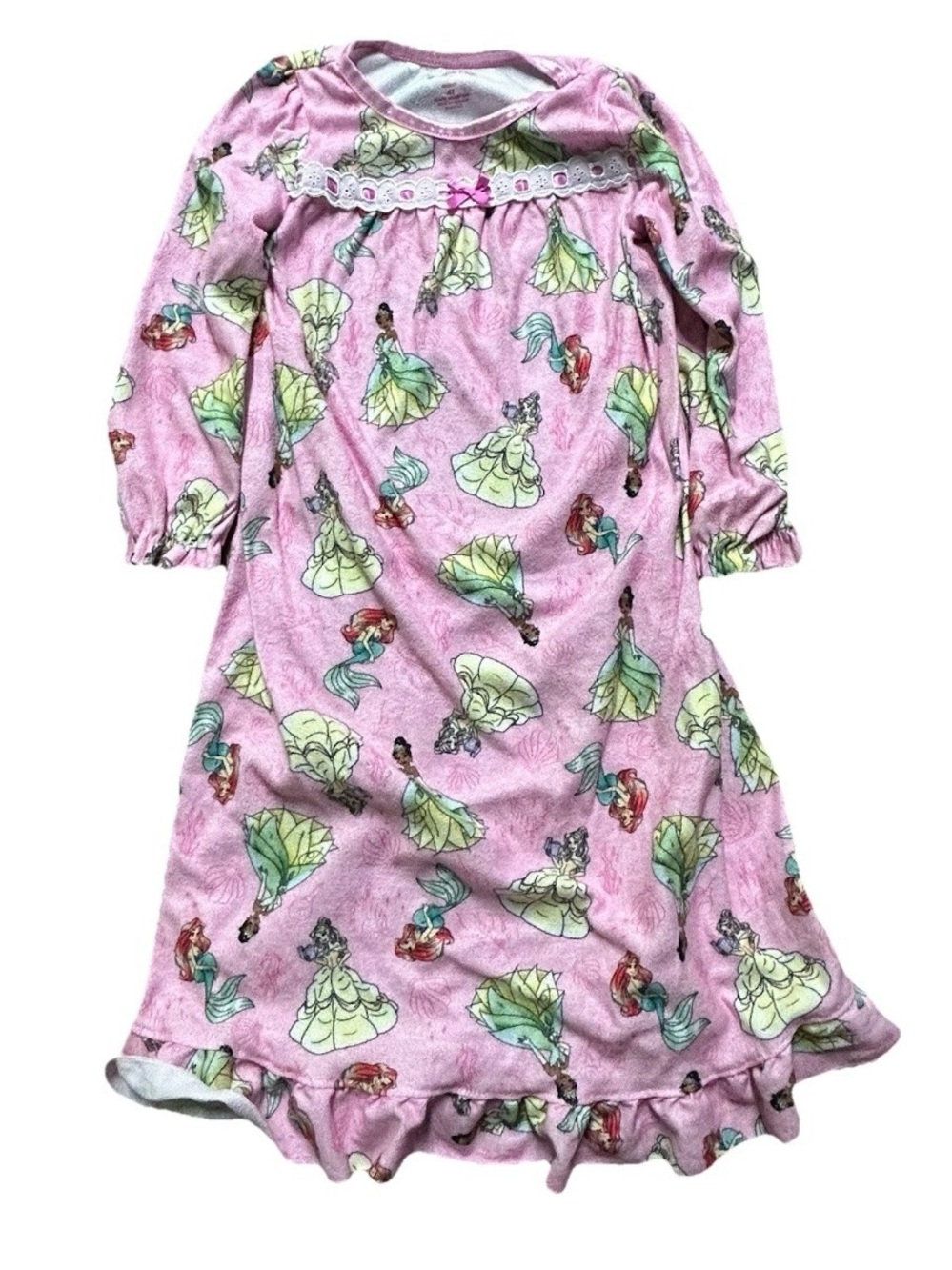 Toddler Girl Disney Princess Pajamas Set Nightgown Size 4T Cinderella Ariel - Picture 4 of 4